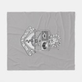 Kappa Psi Wapen Fleece Deken (Voorkant (Horizontaal))