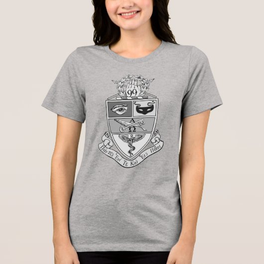 Kappa Psi Wapen Tri-Blend Shirt (Voorkant)