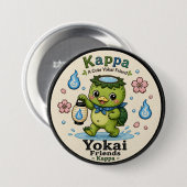 Kappa Yokai Friends Cute Pin Button (Voorkant /achterkant)