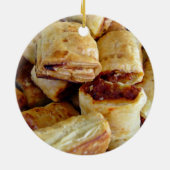 Kappen van rollen voor worst keramisch ornament (Achterkant)