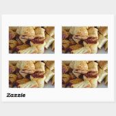 Kappen van rollen voor worst rechthoekige sticker (Vel)