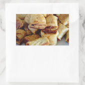 Kappen van rollen voor worst rechthoekige sticker (Tas)