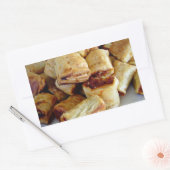 Kappen van rollen voor worst rechthoekige sticker (Envelop)