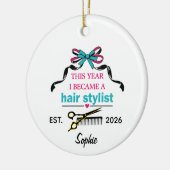 Kapper, afgestudeerd aan Custom Hair School Keramisch Ornament (Links)