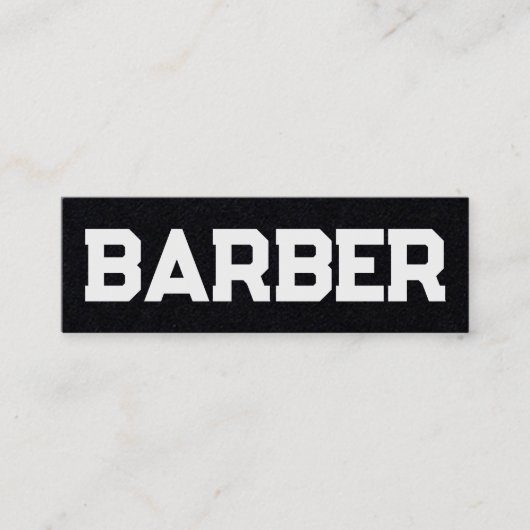 Kapper Barber QR Mini Visitekaartje (Voorkant)