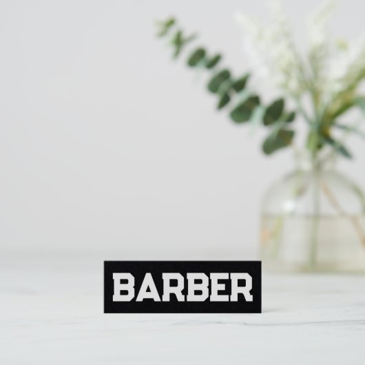 Kapper Barber QR Mini Visitekaartje (Staand voorkant)