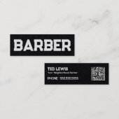 Kapper Barber QR Mini Visitekaartje (Voorkant / Achterkant)