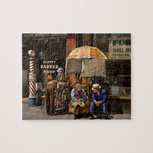 Kapper - Bij Nelson's Barber Shop 1937 Legpuzzel (Horizontaal)