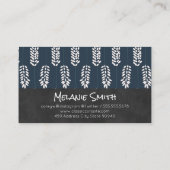 Kapper | Bloempatroon Botanisch patroon Visitekaartje (Achterkant)