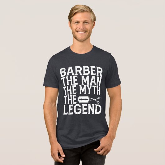 Kapper De Man 2024 Tri-Blend Shirt (Voorkant volledig)