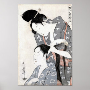 Kapper door Kitagawa de Fine Druk van de Kunst Poster