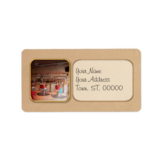 Kapper - Eddie's kapsalon Etiket (Voorkant)