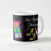 KAPPER EN KAPSTER STYLIST GEPERSONALISEERD GROTE KOFFIEKOP (Voorkant rechts)