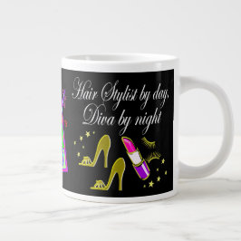 KAPPER EN KAPSTER STYLIST GEPERSONALISEERD GROTE KOFFIEKOP