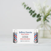 Kapper en paal Visitekaartje (Staand voorkant)