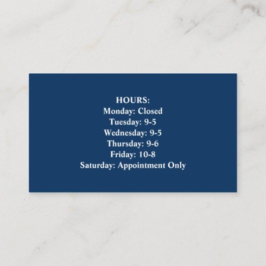 Kapper en paal Visitekaartje (Achterkant)