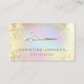 kapper FAUX gouden folie schaar Visitekaartje (Voorkant)