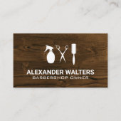 Kapper Gereedschap | houtnerf Visitekaartje (Voorkant)