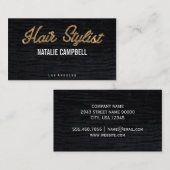 kapper | Goud/fluweel Visitekaartje (Voorkant / Achterkant)