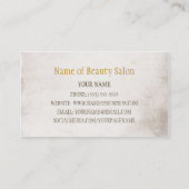 Kapper  Gouden Vrouw van Mode Visitekaartje (Achterkant)