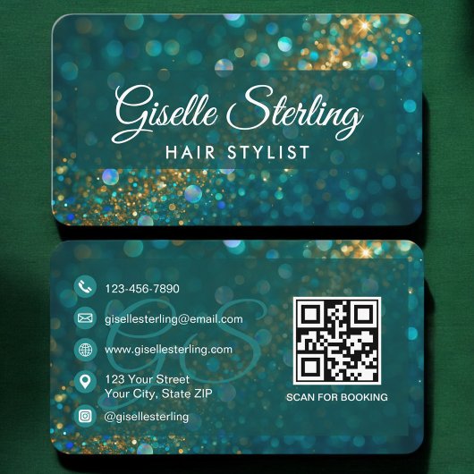Kapper Groene QR-code Visitekaartje
