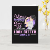 Kapper Haar Stylist Barber Vrouw Job Gift Kaart (Gele Bloem)