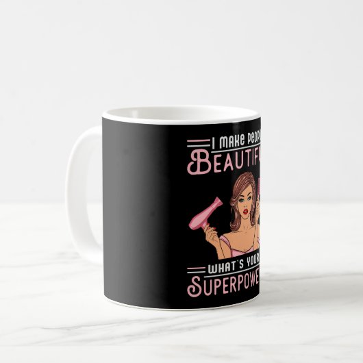 Kapper Haar Stylist Kapper Schaar Haar Gift Koffiemok (Voorkant links)