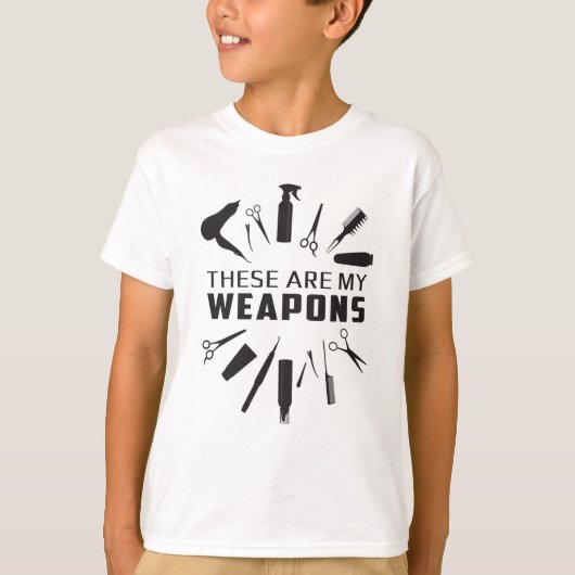 Kapper Haar Stylist Kapper Wapens Grappig Gift T-shirt (Voorkant)