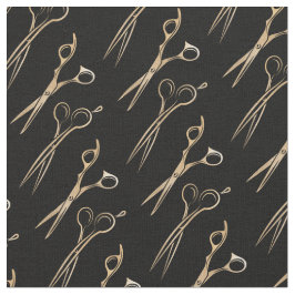 Kapper Haarstylist Hair Gold Schaar Patroon Stof