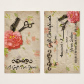 kapper haarstylist kado card certificaat visitekaartjes (Voorkant /achterkant)