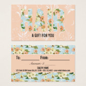 kapper haarstylist kado card certificaat visitekaartjes (Voorkant /achterkant)