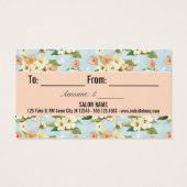 kapper haarstylist kado card certificaat visitekaartjes (Achterkant)