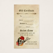 kapper haarstylist kado card certificaat visitekaartjes (Achterkant)