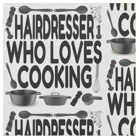 Kapper houdt van koken stof (Close Up)