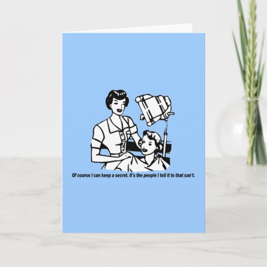 Kapper Humor - Natuurlijk kan ik een geheim beware Kaart (Voorkant)