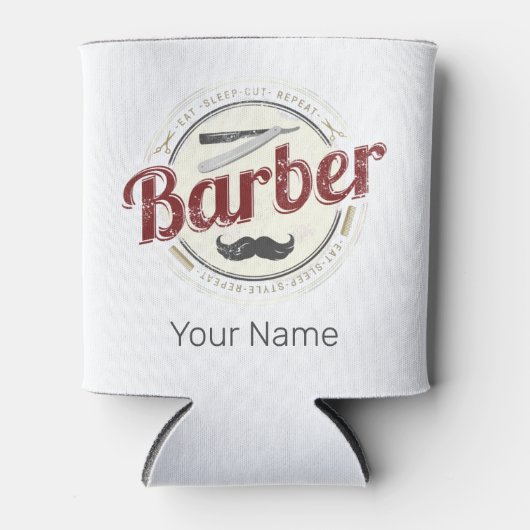 Kapper Hustler Kapper Retro Haarstylist Blikjeskoeler (Voorkant)