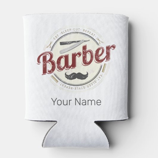 Kapper Hustler Kapper Retro Haarstylist Blikjeskoeler (Achterkant)