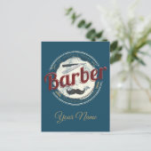 Kapper Hustler Kapper Retro Haarstylist Feestdagenkaart (Staand voorkant)