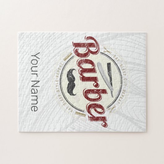 Kapper Hustler Kapper Retro Haarstylist Legpuzzel (Horizontaal)