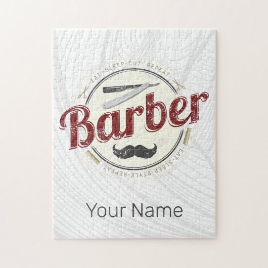 Kapper Hustler Kapper Retro Haarstylist Legpuzzel (Verticaal)