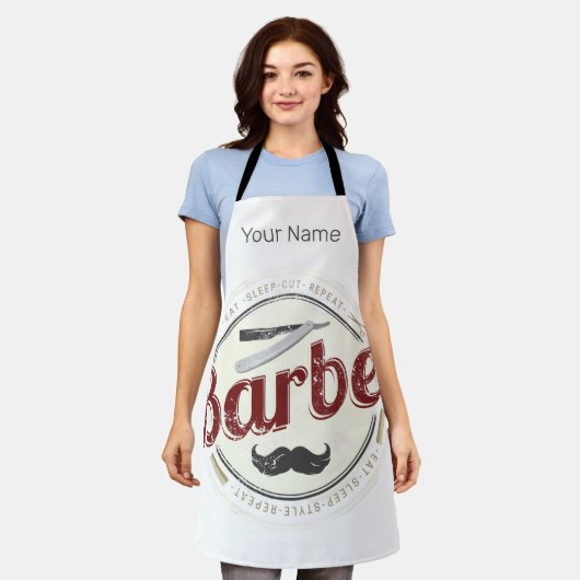 Kapper Hustler Kapper Retro Haarstylist Schort (Gedragen)