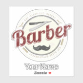 Kapper Hustler Kapper Retro Haarstylist Sticker (Vel)
