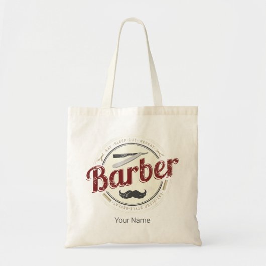 Kapper Hustler Kapper Retro Haarstylist Tote Bag (Voorkant)