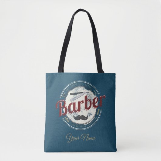 Kapper Hustler Kapper Retro Haarstylist Tote Bag (Voorkant)