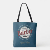 Kapper Hustler Kapper Retro Haarstylist Tote Bag (Achterkant)