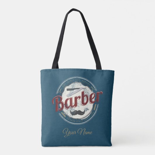 Kapper Hustler Kapper Retro Haarstylist Tote Bag (Achterkant)