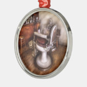 Kapper - In de kapperszaak Metalen Ornament (Links)