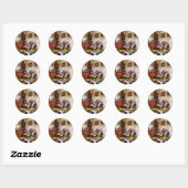 Kapper - In de kapperszaak Ronde Sticker (Vel)