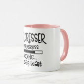 Kapper in uitvoering Grappige haarstylist Mok (Voorkant rechts)