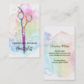 Kapper inkt spatten visitekaartje (Voorkant / Achterkant)